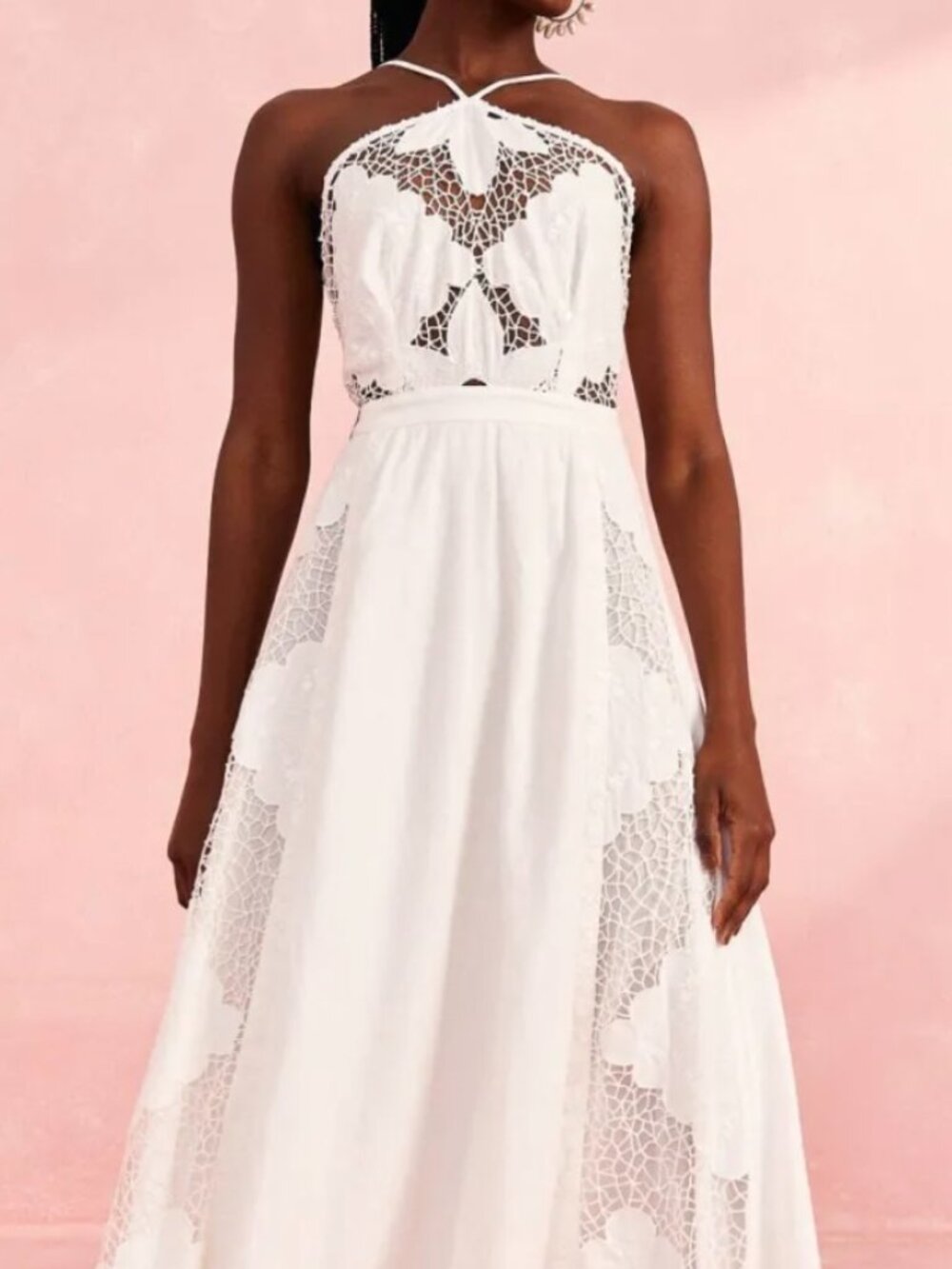 Farm Rio Off-White Embroidered Midi Dress - Picture 2 of 6